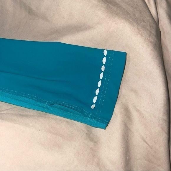 Lululemon Trail Bound 1/2 Zip Blue Tropics Long Sleeve Size 8 - Picture 12 of 13